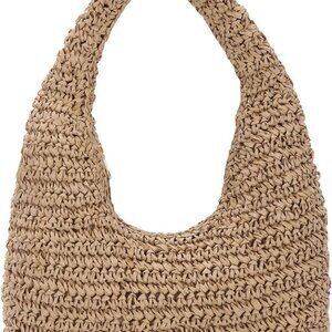 Summer Beach Straw Hobo Bag Women Casual Raffia Vacation Tote HandBag